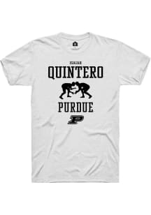 Isaiah Quintero White Purdue Boilermakers NIL Sport Icon Short Sleeve T Shirt