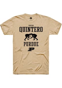 Isaiah Quintero Gold Purdue Boilermakers NIL Sport Icon Short Sleeve T Shirt