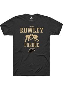 James Rowley Black Purdue Boilermakers NIL Sport Icon Short Sleeve T Shirt