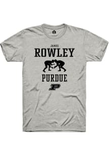 James Rowley Ash Purdue Boilermakers NIL Sport Icon Short Sleeve T Shirt