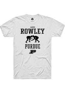 James Rowley White Purdue Boilermakers NIL Sport Icon Short Sleeve T Shirt