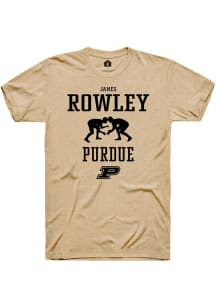 James Rowley Gold Purdue Boilermakers NIL Sport Icon Short Sleeve T Shirt