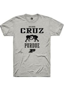 Orlando Cruz Ash Purdue Boilermakers NIL Sport Icon Short Sleeve T Shirt