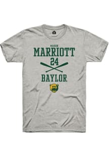 Mason Marriott  Baylor Bears Ash Rally NIL Sport Icon Short Sleeve T Shirt