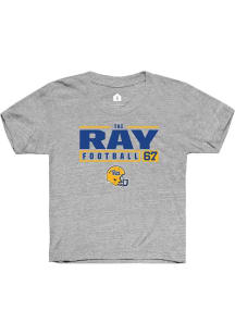 Tai Ray Rally Youth Grey Pitt Panthers NIL Stacked Box Short Sleeve T-Shirt