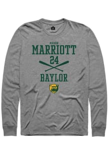 Mason Marriott  Baylor Bears Grey Rally NIL Sport Icon Long Sleeve T Shirt