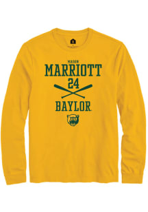 Mason Marriott  Baylor Bears Gold Rally NIL Sport Icon Long Sleeve T Shirt