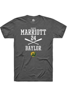 Mason Marriott  Baylor Bears Dark Grey Rally NIL Sport Icon Short Sleeve T Shirt