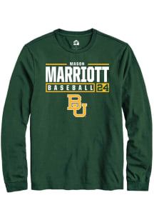 Mason Marriott  Baylor Bears Green Rally NIL Stacked Box Long Sleeve T Shirt