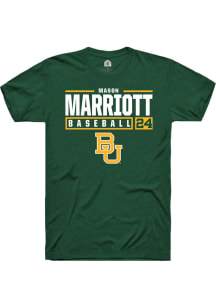 Mason Marriott  Baylor Bears Green Rally NIL Stacked Box Short Sleeve T Shirt