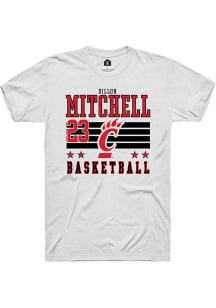 Dillon Mitchell White Cincinnati Bearcats NIL Striped Short Sleeve T Shirt