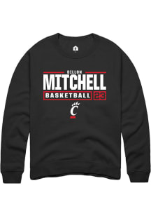 Dillon Mitchell Rally Mens  Cincinnati Bearcats NIL Stacked Box Crew Sweatshirt