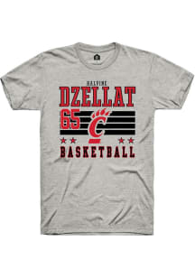 Halvine Dzellat Ash Cincinnati Bearcats NIL Striped Short Sleeve T Shirt