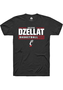 Halvine Dzellat  Cincinnati Bearcats NIL Stacked Box Short Sleeve T Shirt