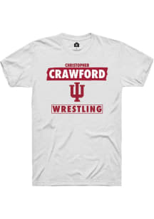 Christopher Crawford White Indiana Hoosiers NIL Striped Short Sleeve T Shirt