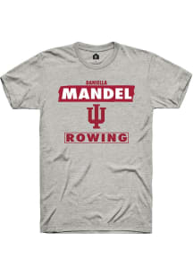 Daniella Mandel Ash Indiana Hoosiers NIL Striped Short Sleeve T Shirt
