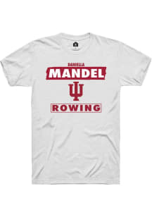 Daniella Mandel White Indiana Hoosiers NIL Striped Short Sleeve T Shirt