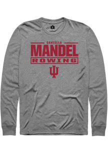 Daniella Mandel Rally Mens Graphite Indiana Hoosiers NIL Stacked Box Tee