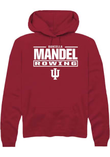 Daniella Mandel Rally Mens Cardinal Indiana Hoosiers NIL Stacked Box Hooded Sweatshirt