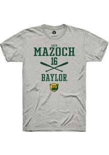 Zach Mazoch  Baylor Bears Ash Rally NIL Sport Icon Short Sleeve T Shirt