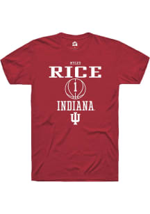 Myles Rice Cardinal Indiana Hoosiers NIL Sport Icon Short Sleeve T Shirt