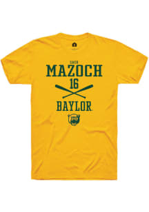 Zach Mazoch  Baylor Bears Gold Rally NIL Sport Icon Short Sleeve T Shirt