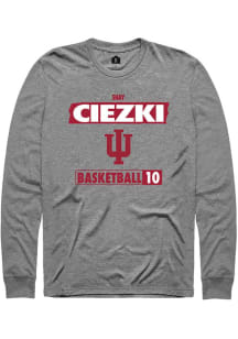 Shay Ciezki Rally Mens Grey Indiana Hoosiers NIL Striped Tee