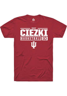 Shay Ciezki Cardinal Indiana Hoosiers NIL Stacked Box Short Sleeve T Shirt
