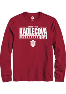 Valentyna Kadlecova Rally Mens Cardinal Indiana Hoosiers NIL Stacked Box Tee