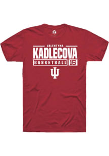 Valentyna Kadlecova Cardinal Indiana Hoosiers NIL Stacked Box Short Sleeve T Shirt