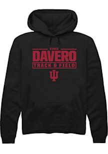 Vince Davero  Rally Indiana Hoosiers Mens Black NIL Stacked Box Long Sleeve Hoodie