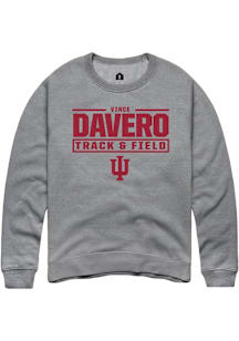 Vince Davero  Rally Indiana Hoosiers Mens Graphite NIL Stacked Box Long Sleeve Crew Sweatshirt