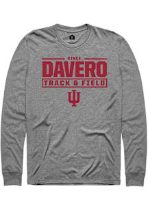 Vince Davero  Indiana Hoosiers Graphite Rally NIL Stacked Box Long Sleeve T Shirt