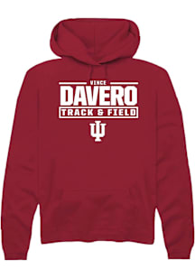 Vince Davero  Rally Indiana Hoosiers Mens Cardinal NIL Stacked Box Long Sleeve Hoodie