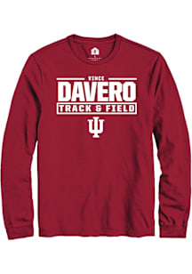 Vince Davero  Indiana Hoosiers Cardinal Rally NIL Stacked Box Long Sleeve T Shirt