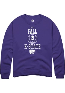 Baye Fall Rally Mens Purple K-State Wildcats NIL Sport Icon Crew Sweatshirt