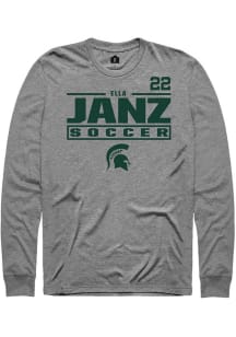 Ella Janz Rally Mens Graphite Michigan State Spartans NIL Stacked Box Tee