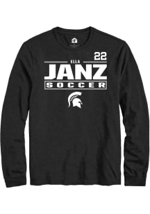 Ella Janz Rally Mens Black Michigan State Spartans NIL Stacked Box Tee