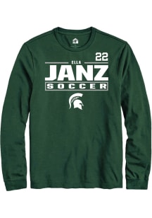 Ella Janz Rally Mens Green Michigan State Spartans NIL Stacked Box Tee