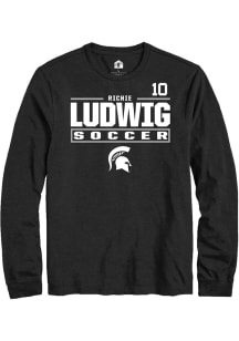 Richie Ludwig Rally Mens Black Michigan State Spartans NIL Stacked Box Tee