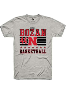 Petra Bozan Ash Nebraska Cornhuskers NIL Striped Short Sleeve T Shirt