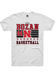 Petra Bozan White Nebraska Cornhuskers NIL Striped Short Sleeve T Shirt