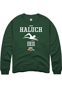 Annie Haluch  Rally Ohio Bobcats Mens Green NIL Sport Icon Long Sleeve Crew Sweatshirt