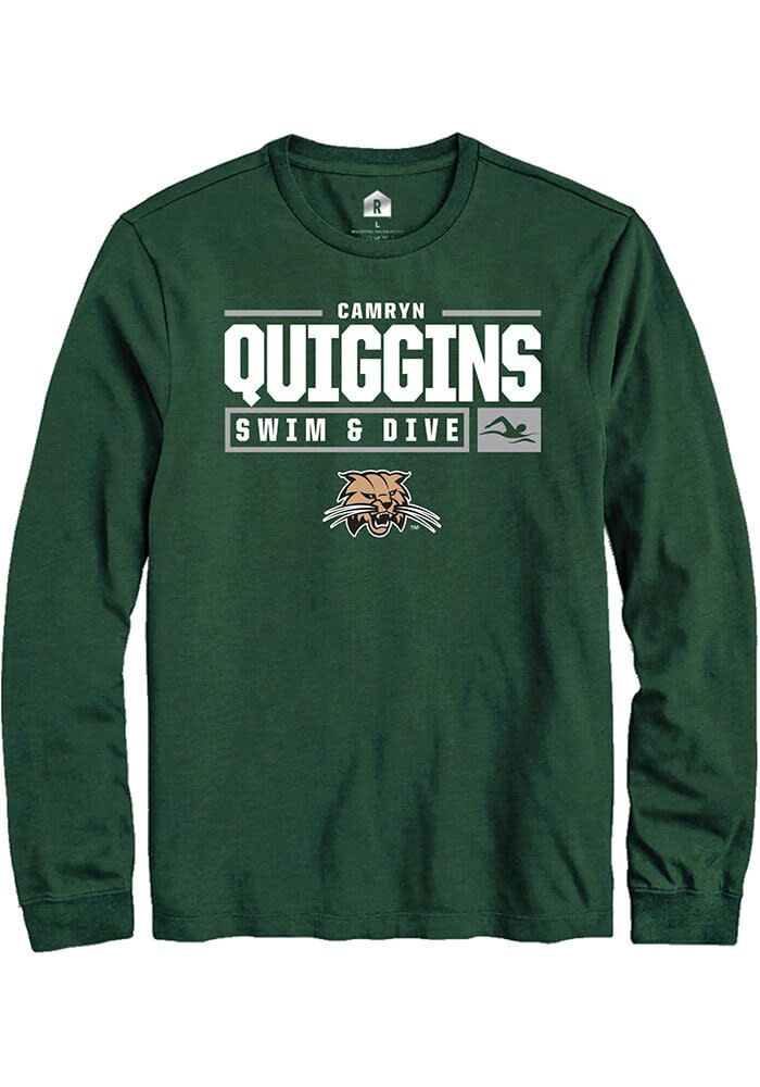 Camryn Quiggins Ohio Bobcats Rally NIL Stacked Box Long Sleeve T Shirt