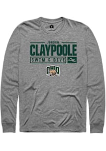Jordan Claypoole  Ohio Bobcats Graphite Rally NIL Stacked Box Long Sleeve T Shirt