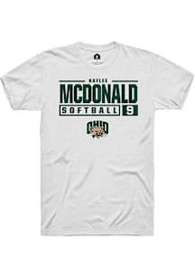 Kaylee McDonald  Ohio Bobcats White Rally NIL Stacked Box Short Sleeve T Shirt