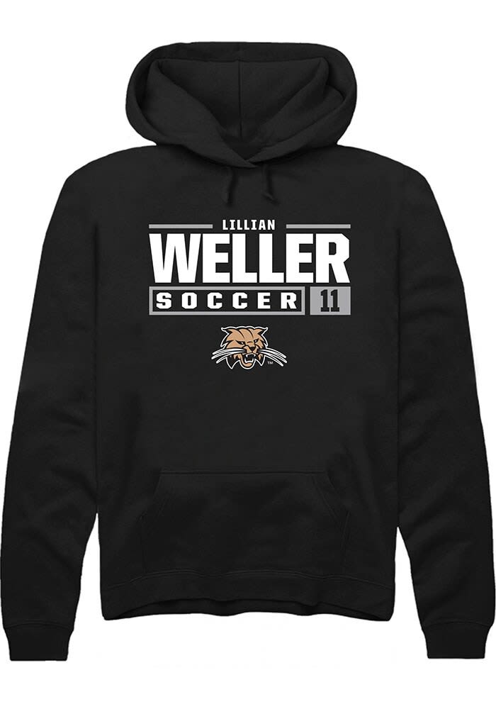 Lillian Weller Rally Ohio Bobcats Mens NIL Stacked Box Long Sleeve Hoodie