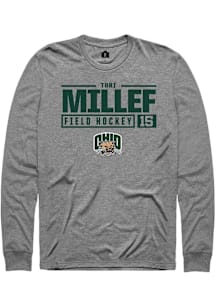 Tori Millef  Ohio Bobcats Graphite Rally NIL Stacked Box Long Sleeve T Shirt