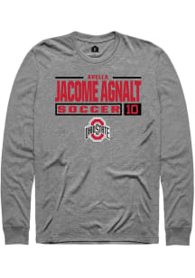 Arella Jacome Agnalt Rally Mens Graphite Ohio State Buckeyes NIL Stacked Box Tee