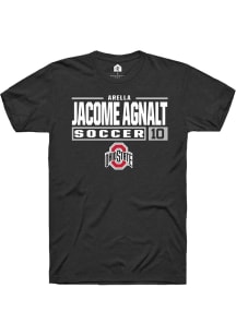Arella Jacome Agnalt Black Ohio State Buckeyes NIL Stacked Box Short Sleeve T Shirt